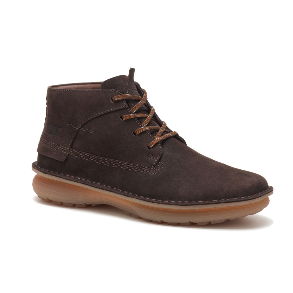 Caterpillar Boots South Africa - Cat Men's Quartz Hi Chukka Boots Coffee ME5146928